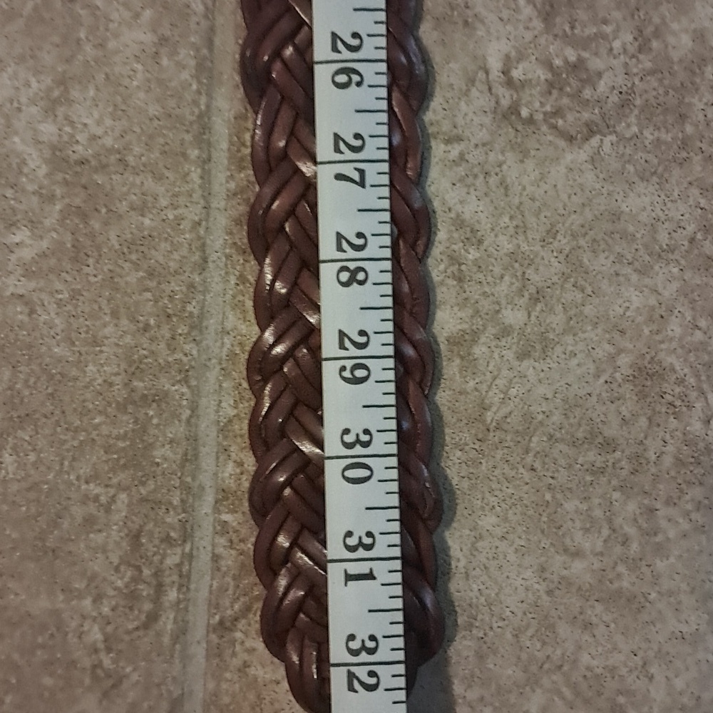Women Braided Genuine Wide Leather Buckle Belt Made in Turkey Boho Festival - Picture 10 of 10